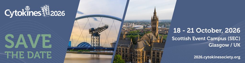 Banner ad for Cytokines 2026 in Glasgow, Scotland